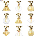Axyaa Vintage Nordic Glass Ball Ceiling Light Fixture Copper LED Lamp