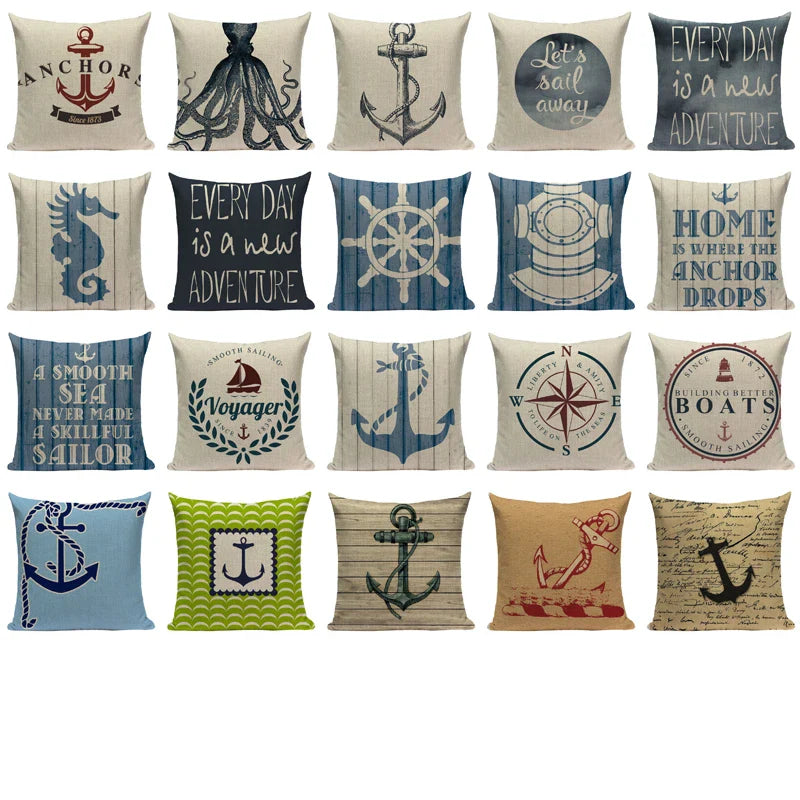 Axyaa Ocean Decor Throw Pillow Cover for Home & Office Furniture