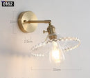 Axyaa Copper Glass LED Wall Light for Bedroom Bathroom Mirror, Retro Vintage Sconce