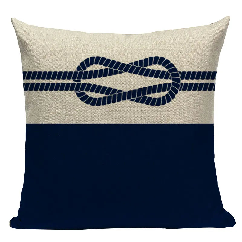 Nautical Anchor Throw Pillow Cover - Axyaa Branded Home Decor Collection