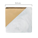 Axya Gold Marble Ceramic Coaster Set - Round Table Mat for Coffee & Tea Cups