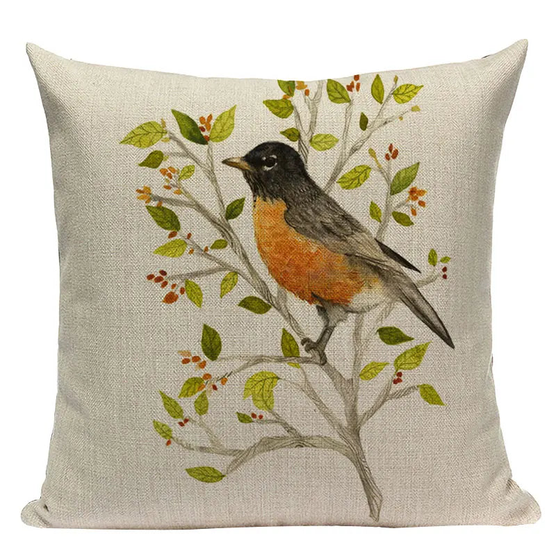 Axyaa Velvet Deer Floral Stripes Pillow Cover for Sofa Beds and Car
