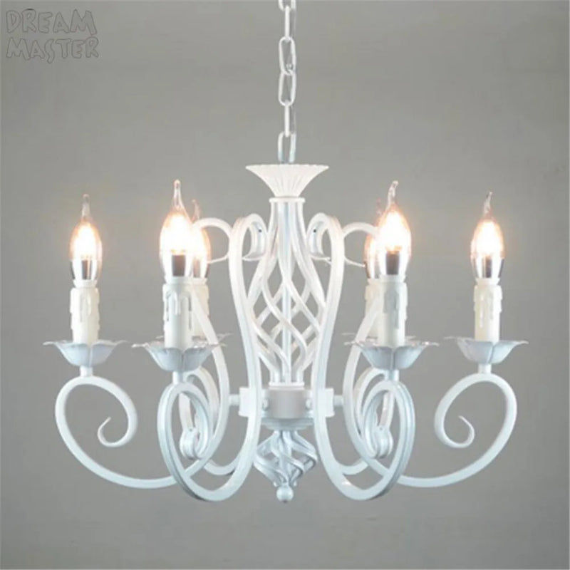 Axyaa Nordic Wrough Iron Chandelier for Living Room Bedroom Foyer Lighting