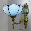 Stained Glass Lampshade Butterfly Pyramid Wall Lamp by Axyaa