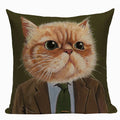 Axyaa Meow Star Cat Cushion Cover 45x45cm - Cute Cartoon Animal Design