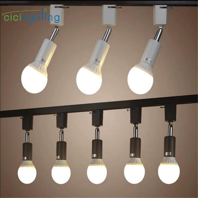 Axyaa Minimalist E27 Track Light with Adjustable Direction in Ceiling Mounted Fixture
