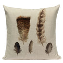 Axyaa Velvet Deer Floral Stripes Pillow Cover for Sofa Beds and Car