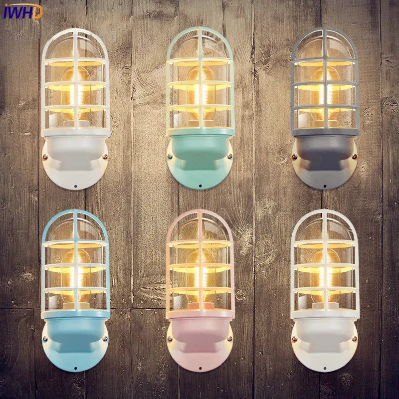 Nordic LED Outdoor Wall Light with Glass Shade by Axyaa