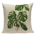 Axyaa Tropical Leaves Pillowcases - Rainforest Style Plant Cushion Covers