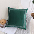 Axyaa Velvet Embroidery Cushion Cover | Home Decor Pillow Case 45x45cm