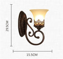 Axyaa Vintage Retro Metal Glass Wall Sconce Classic Light Fixture Lighting