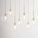 Axyaa Modern Glass Ball Pendant Light Gradient Hanging Lamp for Dining and Living Room