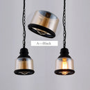 Axyaa Vintage Industrial Loft Pendant Lights with Edison Bulbs and Glass Shades for Dining Room, AC110-240V Indoor Lighting