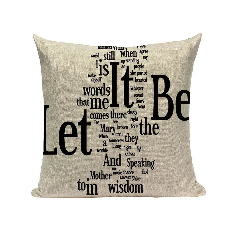 Axyaa Love Letter Cushion Cover Decorative Pillows Sofa Car Home Decor Linen Throw Pillow Case