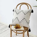 Axyaa Geometric Tassels Cushion Cover - Home Sofa Bed Decor 45x45cm/30x50cm