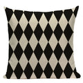Axyaa Geometric Linen Cushion Cover 45x45cm - High Quality Decor Pillow