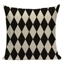Axyaa Geometric Linen Cushion Cover 45x45cm - High Quality Decor Pillow