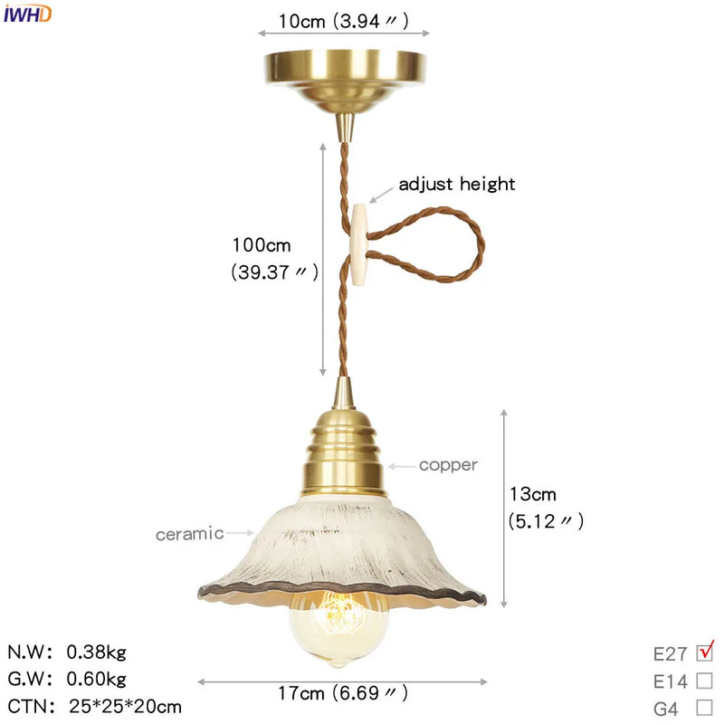 Axyaa Nordic LED Glass Pendant Lamp for Home Lighting