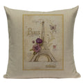 Axyaa London Bridge Paris Eiffel Tower Decorative Printed Throw Pillows