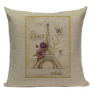 Axyaa London Bridge Paris Eiffel Tower Decorative Printed Throw Pillows