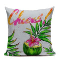 Axyaa Tropic Tree Green Cushion Cover - Summer Style Decorative Pillow for Sofa