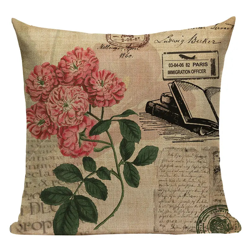 Axyaa Nordic Animal Plant Decorative Pillow Case Covers for Sofa