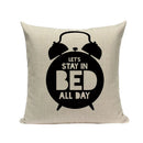 Axyaa Spring Letter Pillow Cover - Black & White Decorative Cushion