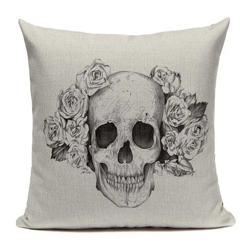 Axyaa Mexican Skull Cushion Covers: High-Quality Black Throw Pillow Cases