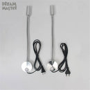Axyaa Silver Wall Lamp: Flexible Hose LED Modern Light with Switch - 3W Warm White