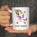 Funny Unicorn Personalized Name Coffee Mug for Axyaa Brand