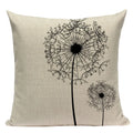 Geometric Meditation Decorative Throw Pillow Cover Axyaa Black White Linen Square Case