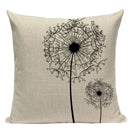Geometric Meditation Decorative Throw Pillow Cover Axyaa Black White Linen Square Case
