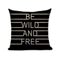 Axyaa Spring Letter Pillow Cover - Black & White Decorative Cushion