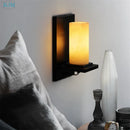 Axyaa Vintage Marble Wall Lamps: Industrial Iron Stone LED Lighting for Home Cafe Restaurant