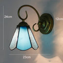 Axyaa Mediterranean Sea Stained Glass Sconces for Bedroom, Bathroom, and Aisle