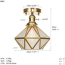 Axyaa Copper Ceiling Light Glass Ball Nordic Japan Style LED Plafondlamp