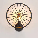 Retro Loft Wheel Wall Lamp by Axyaa - Creative Personality Light for Restaurant, Bar, Bedroom