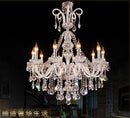 Luxury White Transparent LED Crystal Chandelier by Axyaa for Elegant Living Room
