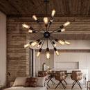 Axyaa Sputnik Pendant Light with 12/16/18/20 Head Edison Bulbs for Industrial Chic Spaces