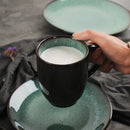Axya Peacock Pattern Dinnerware Set - Ceramic Dishes, Plates, Bowls & Mugs