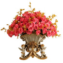 Axyaa Double Angel Vase Wall Hanging with Artificial Flowers for Home Decor