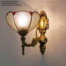 Stained Glass Lampshade Butterfly Pyramid Wall Lamp by Axyaa