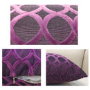 Axyaa Circle Chenille Flocking Pillow Case 45x45cm - Grey Yellow Purple Red Green Coffee