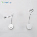 Axyaa 3W LED Wall Sconce Lamp for Bedroom Reading, Aluminum Gooseneck Light