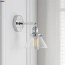 Axyaa Nordic Copper Wall Lamp - Vintage Glass LED Wall Lights - Modern Bedroom/Bathroom Light
