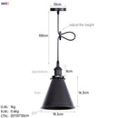 Axyaa Retro LED Pendant Light | Silver Vintage Industrial Hanging Lamp