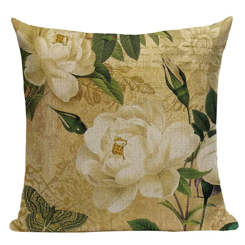 Axyaa Boho Kilim Leaf Cushion Cover - Retro Middle Eastern Style Home Decor