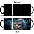 Magic Cat Color Changing Coffee Mug by Axyaa: Heat Sensitive Porcelain Tea Cup for Friends