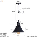 Axyaa Retro LED Pendant Light | Silver Vintage Industrial Hanging Lamp