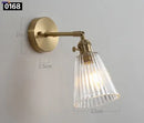 Axyaa Copper Glass LED Wall Light for Bedroom Bathroom Mirror, Retro Vintage Sconce